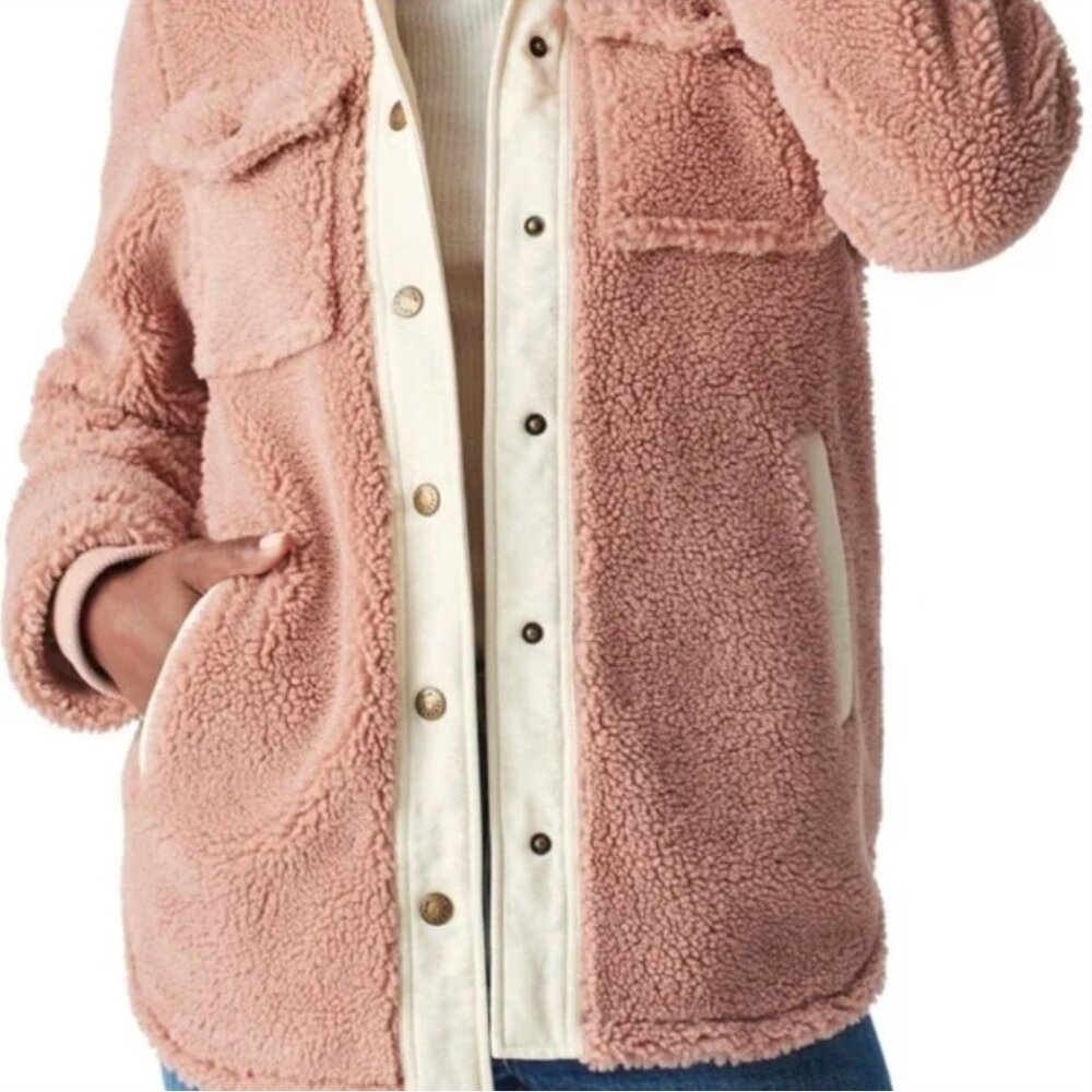 Faherty Eldridge Sport Sherpa Teddy Jacket Tuscany Fleece Size xs Cabin Gorp - Picture 7 of 10